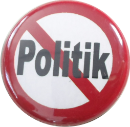 Politik verboten Button